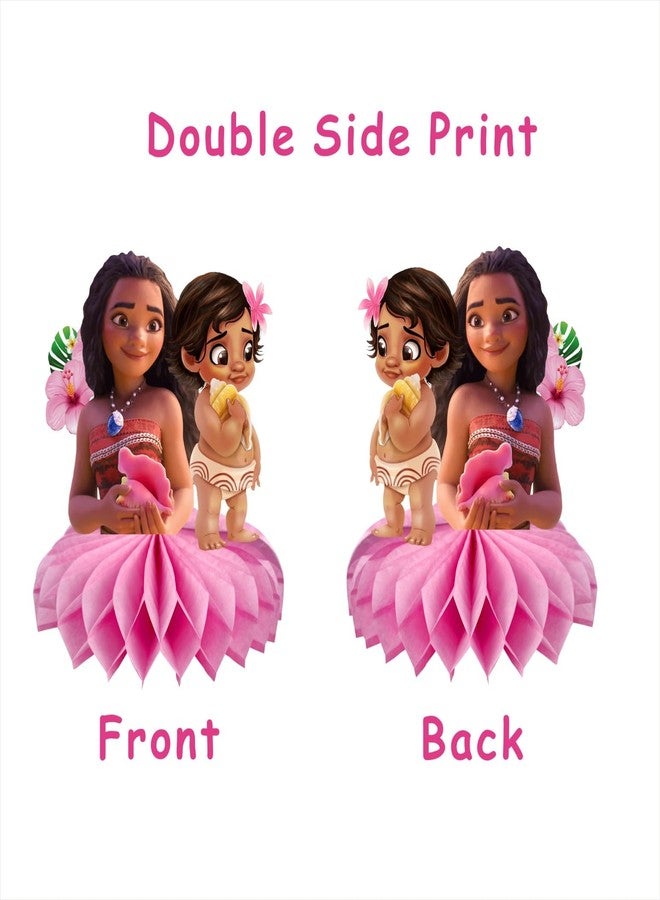 fancigo 8Pcs Moana Table Centerpieces Birthday Party Supplies Double Side Table Decorations for Kids Party Decorations - Image 4